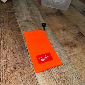 Ray ban Neon orange drawstring soft case